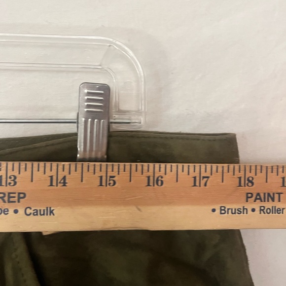 Vintage St. John Couture by Marie Gray Olive Green Leather Pants 🌵16 - Picture 8 of 11